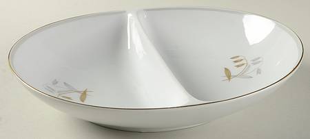 Finesse 10" Oval Divided Vegetable Bowl
