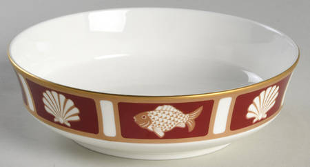 Fish and Shell Blue (Narumi) Coupe Soup Bowl