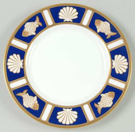 Fish and Shell Blue (Narumi) Bread & Butter Plate