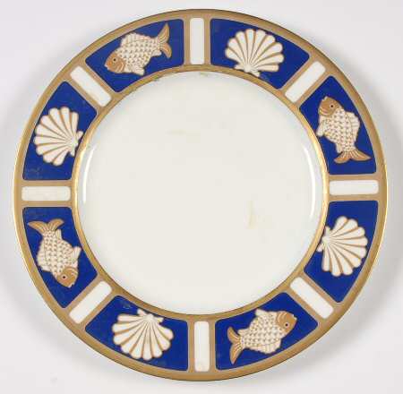Fish and Shell Blue (Narumi) Salad Plate
