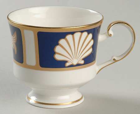 Fish and Shell Blue (Narumi) Footed Cup