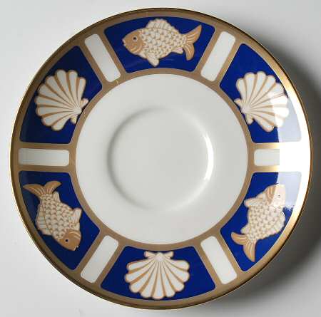 Fish and Shell Blue (Narumi) Saucer