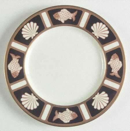 Fish and Shell Onyx (Narumi) Salad Plate