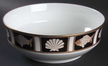 Fish and Shell Onyx (Narumi) 9" Round Vegetable Bowl