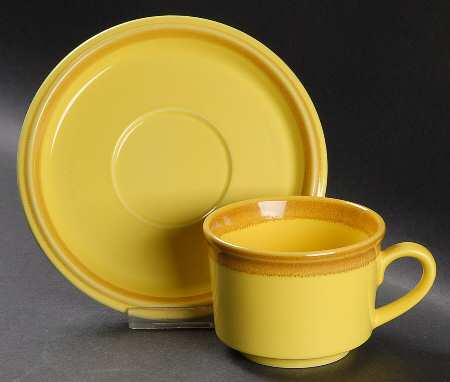 Flambe Footed Cup & Saucer Set