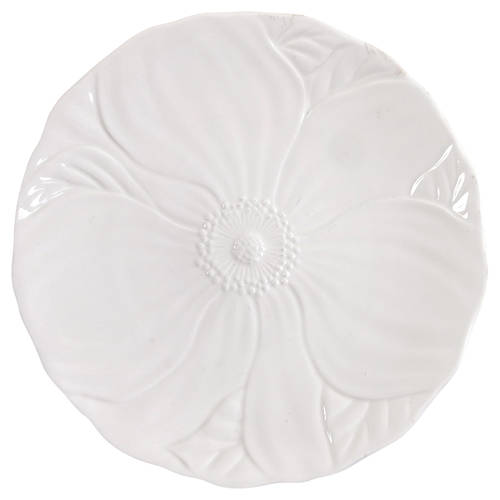 Flower Basket White Salad Plate