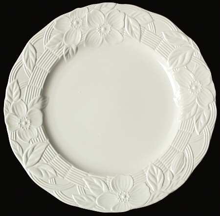 Flower Basket White 12" Chop Plate (Round Platter)