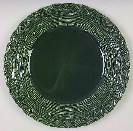 Flower Basket Hunter Green 12" Chop Plate (Round Platter)