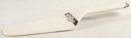 Florisse Black Solid Ceramic Pie/Cake Server