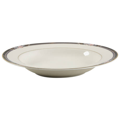 Florisse Black Rim Soup Bowl by Mikasa