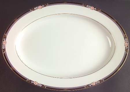 Florisse Black 14" Oval Serving Platter