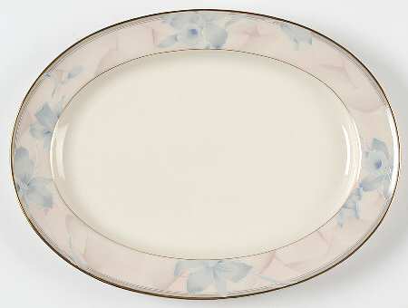 Floral Blush 14" Oval Serving Platter
