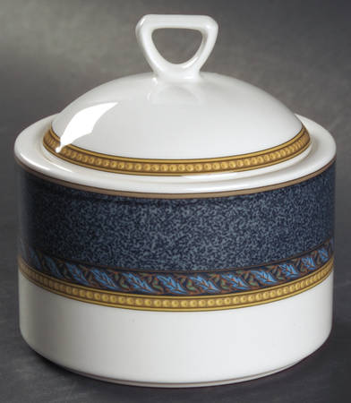 Florentine Blue Sugar Bowl & Lid