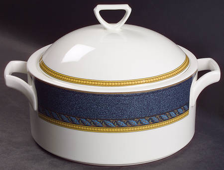 Florentine Blue 2 Qt Round Covered Casserole