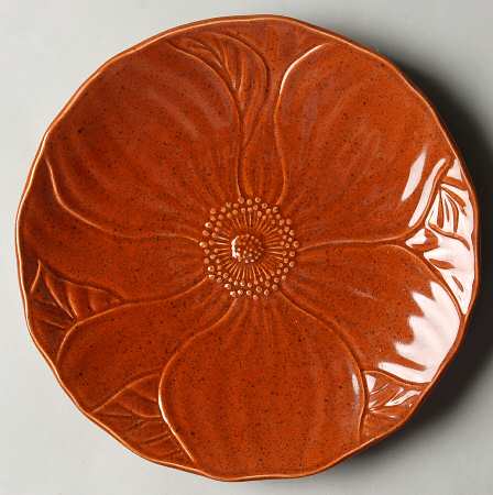 Flower Basket Terra Cotta Salad Plate