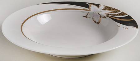 Fleur De Lis Large Rim Soup Bowl