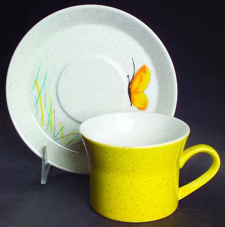 Flights of Fancy Flat Cup & Saucer Set