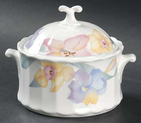 Floral Finesse Sugar Bowl & Lid