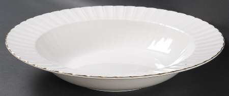 Fluted Gold 10" Round Vegetable Bowl