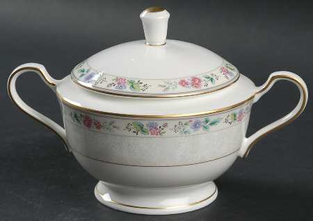 Floral Lace Sugar Bowl & Lid