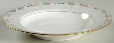 Floral Lace Rim Soup Bowl