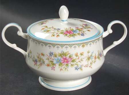 Flower Mist Sugar Bowl & Lid