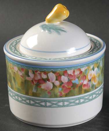 Floral Meadow Sugar Bowl & Lid