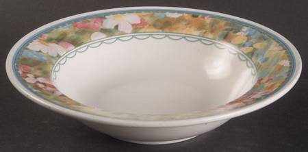 Floral Meadow Rim Fruit/Dessert (Sauce) Bowl