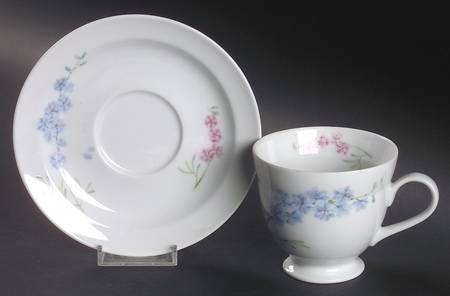 Flower of The Month Footed Cup & Saucer Set