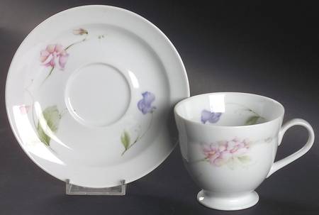 Flower of The Month Footed Cup & Saucer Set