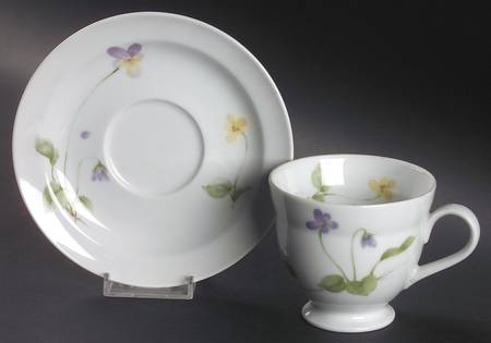 Flower of The Month Footed Cup & Saucer Set