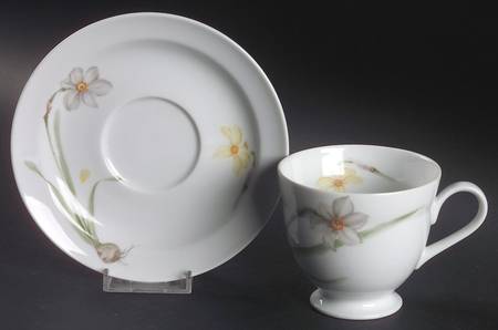 Flower of The Month Footed Cup & Saucer Set