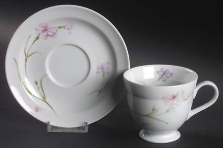 Flower of The Month Footed Cup & Saucer Set