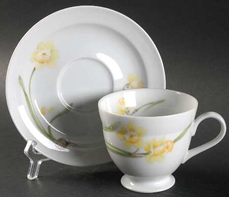 Flower of The Month Footed Cup & Saucer Set