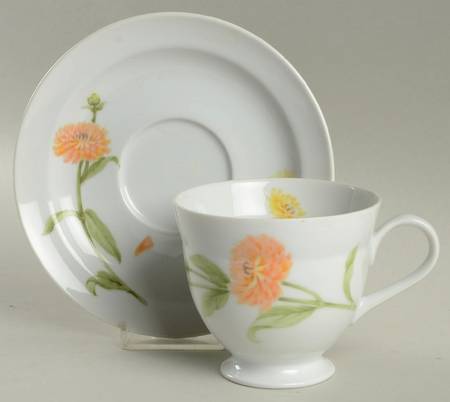 Flower of The Month Footed Cup & Saucer Set