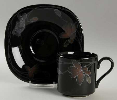 Flowers of The Night Flat Cup & Saucer Set