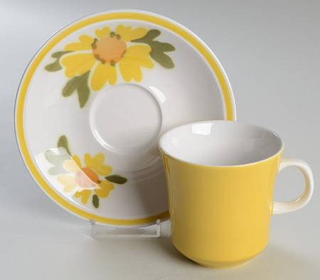Flora Flat Cup & Saucer Set