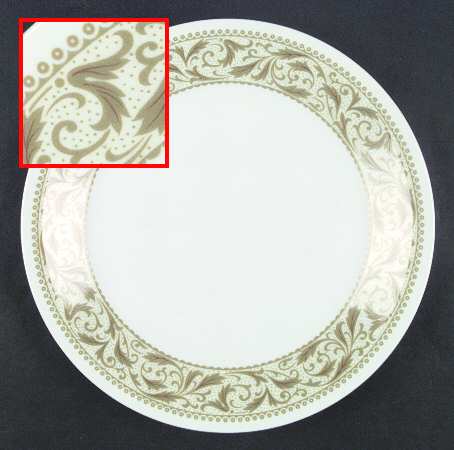 Florentine Green Dinner Plate
