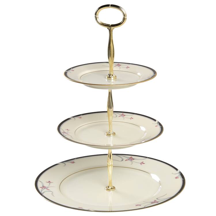 Floradora 13 7/8"-14 1/4" 3-Tiered Serving Tray(DP,SP,BB) HC