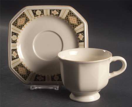 Florentine Footed Cup & Saucer Set