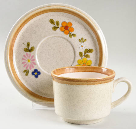 Floribunda Flat Cup & Saucer Set by Mikasa