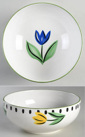 Flower Fest 8" Round Vegetable Bowl