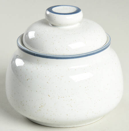 Flowers of Spring Blue Sugar Bowl & Lid