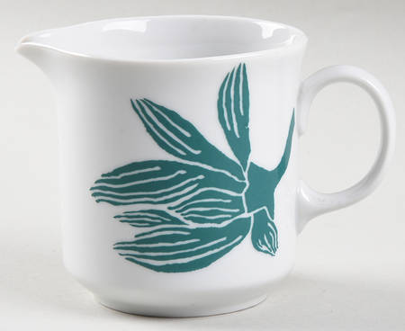 Flower Study Green Creamer