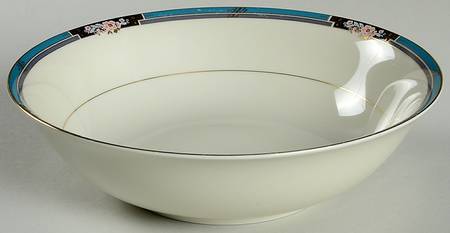 Florisse Turquoise 9" Round Vegetable Bowl
