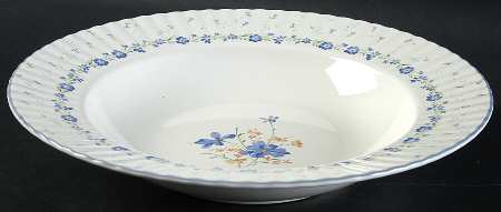 Forget Me Not Large Rim Soup Bowl
