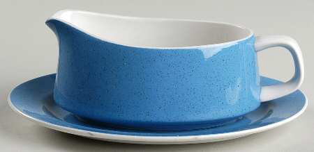 Forget Me Not Blue Gravy Boat & Underplate