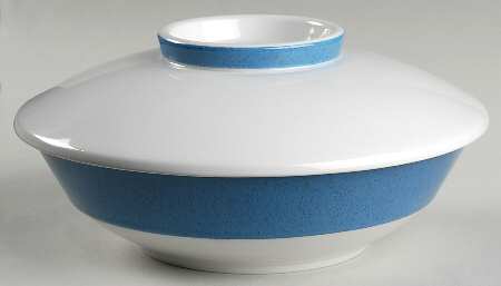 Forget Me Not Blue Round Covered Vegetable