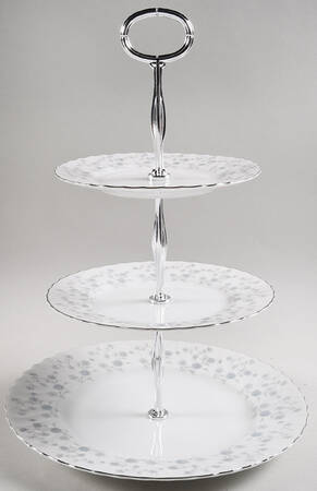 Forget Me Not 13 7/8"-14 1/4" 3-Tiered Serving Tray(DP,SP,BB) HC