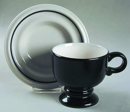 Forecast Black Footed Cup & Saucer Set